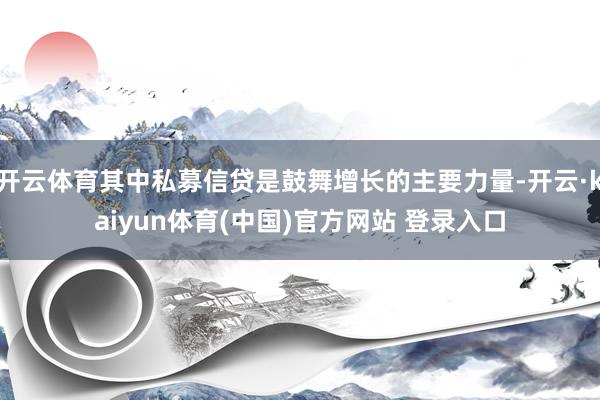 开云体育其中私募信贷是鼓舞增长的主要力量-开云·kaiyun体育(中国)官方网站 登录入口